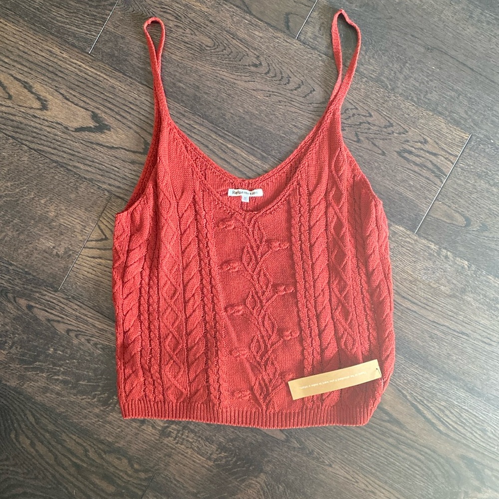 Brand new Reformation Janina Sweater Tank, size M